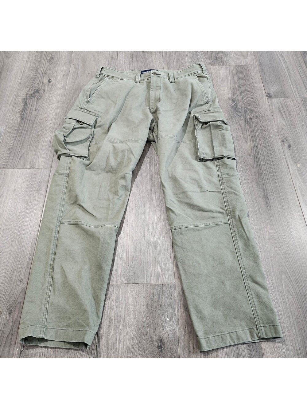 Abercrombie & Fitch Men's Green Cargo Pants Size 34x32 Stretch